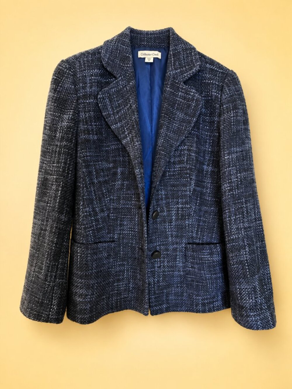 Coldwater Creek Blue Tweed Blazer | Size 12